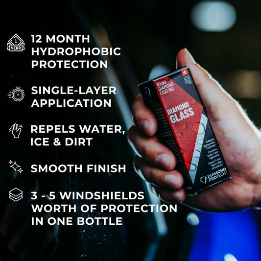 Diamond Glass Kit - Protection hydrophobe vitres 12 Mois